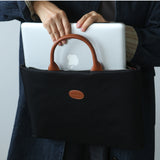 Nylon Black Tote Bag Black Nylon Laptop Tote Bag Nylon Work Tote Womens