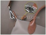 Black Nylon Commuter Tote Bag Leather Accents Lightweight Nylon Leather Tote Bag For Work