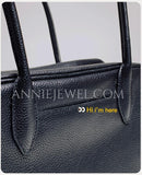 Details of Genuine Leather Tote Minimalist Italian Leather Tote Bag