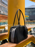 Scandinavian leather tote bag Contemporary leather tote bag