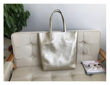 Vertical Leather Tote Gold Leather Tote Bag Real Leather Tote Womens 