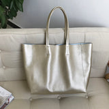 Horizontal Leather Tote Gold Leather Tote Bag Real Leather Tote Womens 