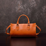 brown Satchel Handbag Black Leather Boston Bag Leather Bags Boston Womens 