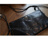 Bohemian Small Real Leather Phone Crossbody Bag Purse With Zipper - Annie Jewel