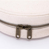 Women's Small Round Canvas Bag Canvas Crossboy Bag with zipper