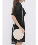 Women's Small Round Canvas Bag Cotton Canvas Bag