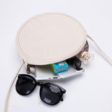 Women's Small Round Canvas Bag Canvas Crossboy Bag