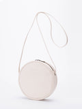 Women's Small Round Canvas Bag Canvas Crossboy Bag with zipper