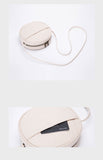 Women's Small Round Canvas Bag Canvas Crossboy Bag with zipper