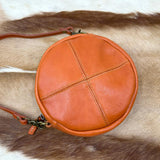 Round Leather Bag Round Leather Crossbody Bag 