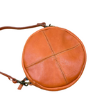 Round Leather Bag Round Leather Crossbody Bag 