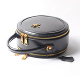 Leather Bag Round Leather Handbag Round Leather Crossbody Bag 