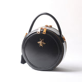 Leather Bag Round Leather Handbag Round Leather Crossbody Bag 