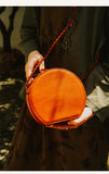 leather round bag - Annie Jewel