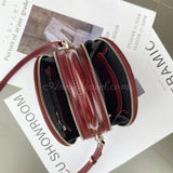 inner of Leather Bag Round Leather Circle Bag 