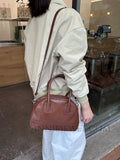 Dome Leather Crossbody Bag Dome Shaped Leather Bag Genuine Leather Dome Bag Womens - Annie Jewel