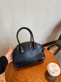 black Dome Leather Crossbody Bag Dome Shaped Leather Bag Genuine Leather Dome Bag Womens - Annie Jewel