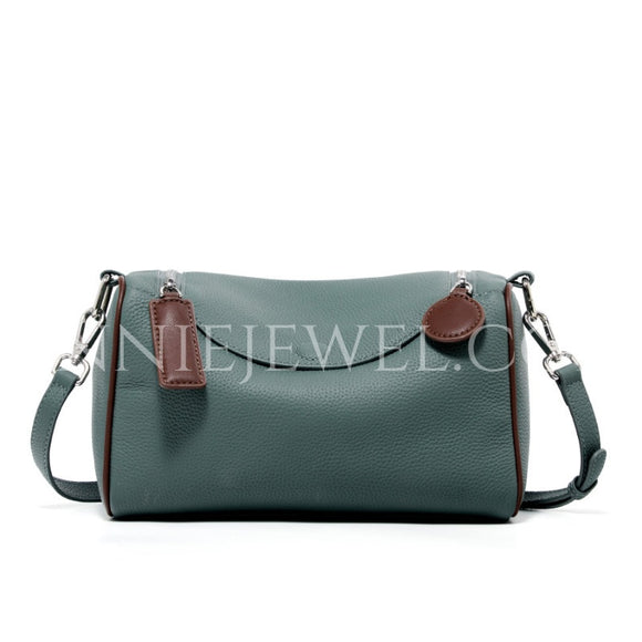 Genuine Leather Crossbody Bags For Women green Leather Crossbody Bag With Zipper 