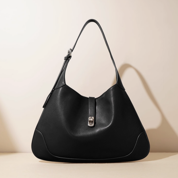 black Slouchy Leather Purse Slouchy Leather Hobo Bag Womens 