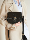 Women's Leather Saddle Bag Black Leather Saddle Bag Leather