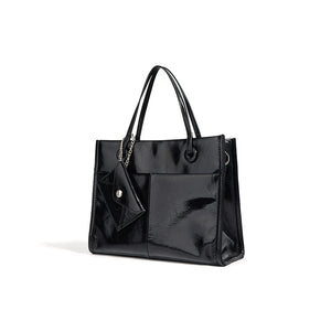 Patent Leather Tote Bag black Satchel Tote Bag Patent Leather Handbags 