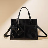 Patent Leather Tote Bag black Satchel Tote Bag Patent Leather Handbags 