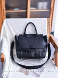 Black Leather Satchel Handbag Women's Satchel Handbags