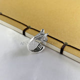 Handmade Silver Bulldog Puppy Pet Adjustable Wrap Ring Gifts - Annie Jewel