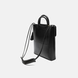 Medium Leather Tote Simple Leather Tote Bag Medium Black Leather Purse For Ladies 