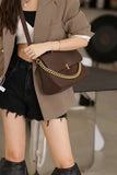 Women's Best Satchel Bags Brown Satchel Sling Shoulder Satchel With Chain Strap 