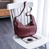 women's burgundy leather hobo bag zip hobo bag