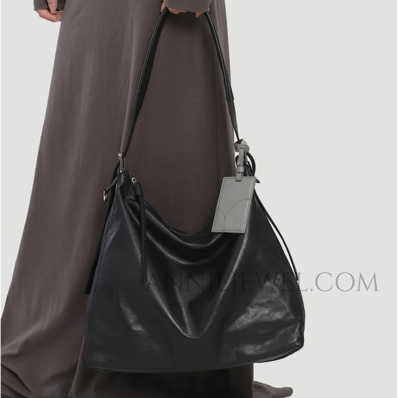 Black Leather Hobo Shoulder Bag Best Leather Hobo Leather Bags For Women - Annie Jewel