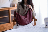 women's burgundy leather hobo bag zip hobo bag