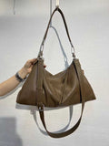 Soft Leather Slouchy Hobo Bag Grey Hobo Purse Slouchy Leather Hobo Bag 