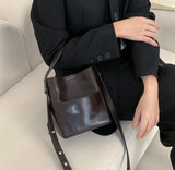 black Leather Bucket Bag Purse Mini Leather Bucket Bag Crossbody