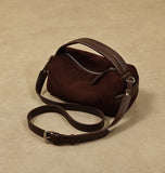 Small Genuine Leather And Suede Handbags Suede And Leather Purse Womens - Annie Jewel