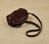 Small Genuine Leather And Suede Handbags Suede And Leather Purse Womens - Annie Jewel