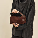 Small Genuine Leather And Suede Handbags Suede And Leather Purse Womens - Annie Jewel
