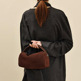 Small Genuine Leather And Suede Handbags Suede And Leather Purse Womens - Annie Jewel