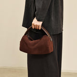 Small Genuine Leather And Suede Handbags Suede And Leather Purse Womens - Annie Jewel