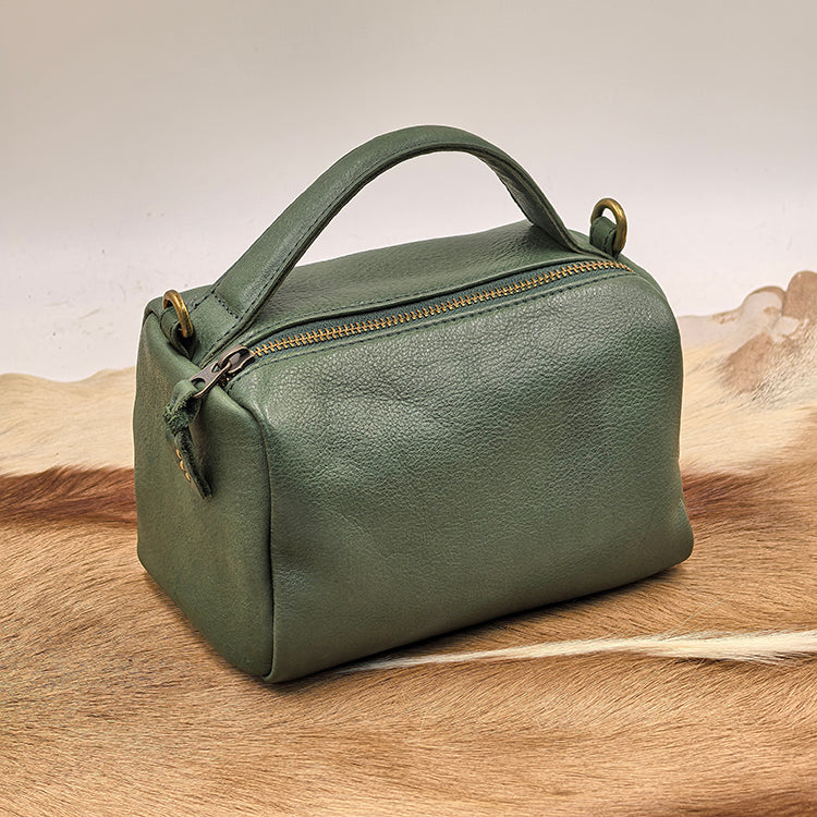 Small Genuine Leather Crossbody Bag Leather Square Crossbody