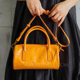 Small Genuine Leather Handbag Leather Satchel Bag Tan Leather Mini Handbag Womens