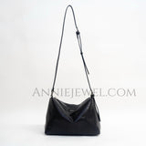 Small Hobo Leather Bag Purse Cowhide Hobo Purse Small Black hobo Purse Womens - Annie Jewel