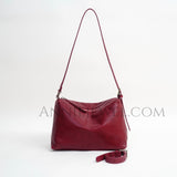 burgundy Leather Hobo Bag Crossbody Leather Hobo Small Hobo Leather Bag Womens