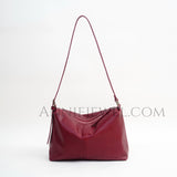 Small Hobo Leather Bag Purse Cowhide Hobo Purse Small burgundy hobo Purse Womens - Annie Jewel
