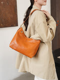 brown leather boho bag zip hobo bag women's boho bags