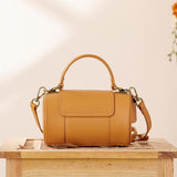 Small Leather Barrel Crossbody Bag Leather Barrel Bag Purse Womens