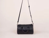 Women's Boston Bag Black Small Leather Boston Bag Leather Bags Boston Handbag