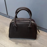 Small Leather Bowling Bag Small Leather Bowling Bag Handbag Womens 