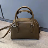 Small Leather Bowling Bag Small Leather Bowling Bag Handbag Womens 